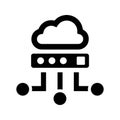 Cloud, data, connection icon. Black vector illustration Royalty Free Stock Photo