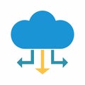 Cloud Data Distribution icon vector image. Royalty Free Stock Photo