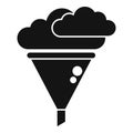 Cloud data filter icon simple vector. Upload information