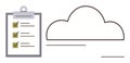Cloud Data Management with Checklist for Organization and Task Tracking Concept Royalty Free Stock Photo