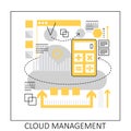 Cloud data management Royalty Free Stock Photo