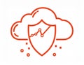 Cloud Data Security and Analytics Icon Royalty Free Stock Photo