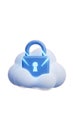 Cloud data security illustration of privacy protection and information safety Royalty Free Stock Photo