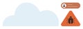 Cloud Data Security Warning with Bug Alert and User Information Royalty Free Stock Photo