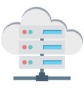 cloud data sharing, cloud computing, Isolated Vector icons that can be easily modified or edit Royalty Free Stock Photo