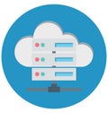 cloud data sharing, cloud computing, Isolated Vector icons that can be easily modified or edit Royalty Free Stock Photo