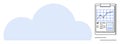 Cloud Data Storage with Analytics Chart on Clipboard Business Growth and Performance Royalty Free Stock Photo