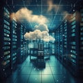 Cloud data storage, database, cloud computing concept Royalty Free Stock Photo