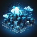 Cloud data storage, database, cloud computing concept Royalty Free Stock Photo
