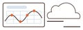 Cloud Data Storage with Line Graph Representing Analytics and Trends Royalty Free Stock Photo