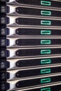 cloud data storage server rack close up Royalty Free Stock Photo