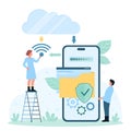 Cloud data storage service for mobile phones, networking infrastructure and tiny people