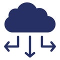 Cloud data store  Isolated Vector icon easily edit or modify Royalty Free Stock Photo