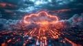 Cloud Data Symphony: The Future of Info Storage. Concept Cloud Computing, Data Storage, Information Royalty Free Stock Photo