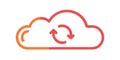 Cloud Data Sync Icon, vector design Generative AI Royalty Free Stock Photo