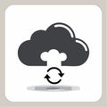 Cloud Data Sync and Refresh Vector Icon Royalty Free Stock Photo