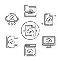 Cloud Data Synchronization And Backup Illustration Computing Royalty Free Stock Photo