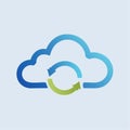 Cloud Data Synchronization and Refresh Icon Royalty Free Stock Photo
