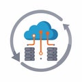 Cloud Data Synchronization and Storage Concept Royalty Free Stock Photo