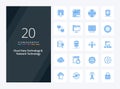 20 Cloud Data Technology And Network Technology Blue Color icon for presentation Royalty Free Stock Photo
