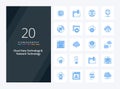 20 Cloud Data Technology And Network Technology Blue Color icon for presentation Royalty Free Stock Photo