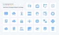 25 Cloud Data Technology And Network Technology Blue icon pack Royalty Free Stock Photo