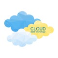 Cloud data technology. Polygon concept or background. Royalty Free Stock Photo