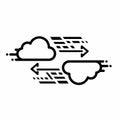 Cloud Data Transfer Icon Royalty Free Stock Photo