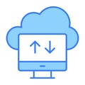 cloud data transfer icon modern illustration Royalty Free Stock Photo