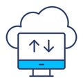 cloud data transfer icon modern illustration Royalty Free Stock Photo