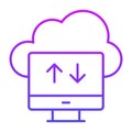 cloud data transfer icon modern illustration Royalty Free Stock Photo