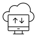 cloud data transfer icon modern illustration Royalty Free Stock Photo