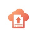 Cloud Data Upload with Arrow Design for Storage and Transfer Processes Royalty Free Stock Photo