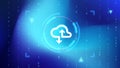 Cloud Data Upload Download Icon vector illustration Royalty Free Stock Photo