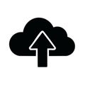 Cloud Data Upload Icon Modern Upward Arrow Digital Storage Network Symbol Royalty Free Stock Photo