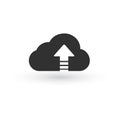 Cloud Data Upload Icon, vector illustration isolated on white background Royalty Free Stock Photo