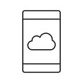 Cloud data Vector icon which can easily modify or edit Royalty Free Stock Photo
