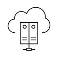 Cloud data Vector icon which can easily modify or edit Royalty Free Stock Photo
