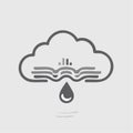 Cloud Data and Weather Forecast Icon Royalty Free Stock Photo