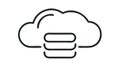 Cloud database icon, for data storage and server management, vector design Generative AI Royalty Free Stock Photo