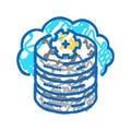 cloud database icon doodle illustration Royalty Free Stock Photo