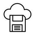 Cloud datastore Isolated Vector icon which can easily modify or edit
