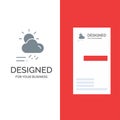 Cloud, Day, Rainy, Season, Weather Grey Logo Design and Business Card Template Royalty Free Stock Photo