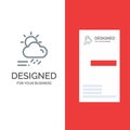 Cloud, Day, Rainy, Season, Weather Grey Logo Design and Business Card Template Royalty Free Stock Photo