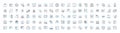 Cloud development vector line icons set. Cloud, Development, Platform, Architecture, Deployment, Management