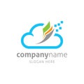 Cloud Document File Hosting Logo Template