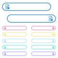 Cloud document icons in rounded color menu buttons