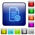 Cloud document color square buttons