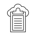 Cloud document Isolated Vector icon which can easily modify or edit Royalty Free Stock Photo