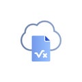 Cloud, document, math\'s, online training color gradient vector icon